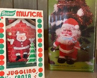 Vintage Juggling Santa/Box Walking Santa/Box