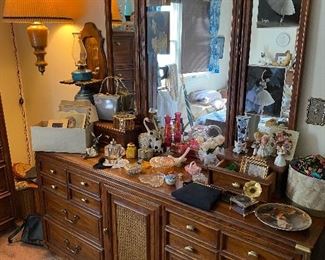 Barton Furniture 70's Low Boy with Triple Mirror