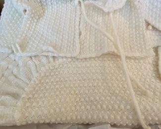Vintage Baby Blanket Sweater Made in Belgium, for Carsons Pierre Scott & Co
