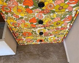 60's Flower Power Cardboard Chest