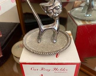 Mid Century Cat Ring Holder/Box