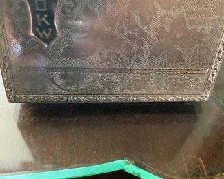 Antique 1920's Silver Plate Compact, Coin, Dance Purse