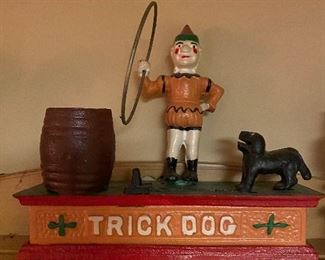 Vintage Cast Iron Trick Dog Mechanical Bank 