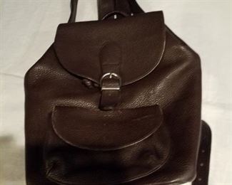 Leather backpack