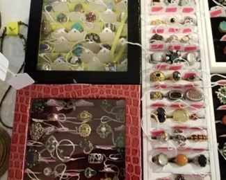 Rings, lots of sterling