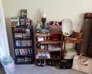 DVD's, shelves and misc