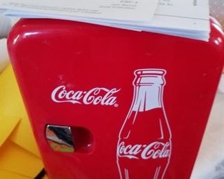 Mini coca cola refrigerator, holds 5 sodas
