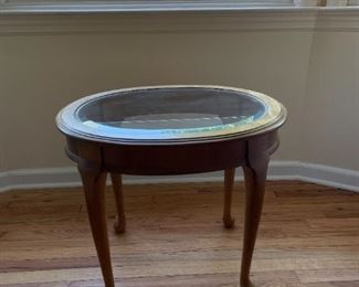 glass and wood table