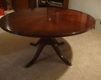 Mahogany pedestal table, 54" diameter