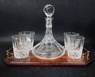 Crystal decanter and cups