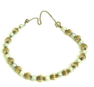 14k Gold and Pearl Bead Bracelet 