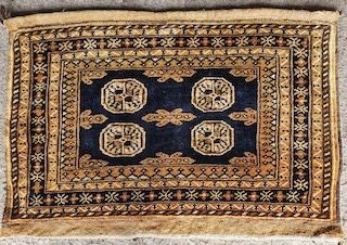 vintage Persian Camel Bag Hand knotted Wool 