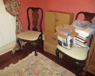        Pair Georgian style balloon seat chairs                                                                                                                                                                                                                                                                  