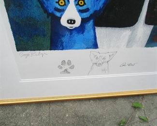 Rare Rodrigue remarque and signature