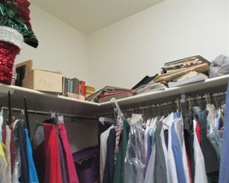 The closet has all kinds  of books