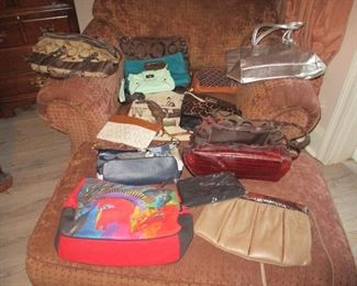 All kinds of designer purses