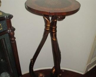 Highly inlaid neo-classic pedestal