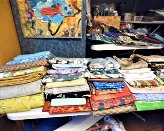Yards and yards and yards of quilting fabric