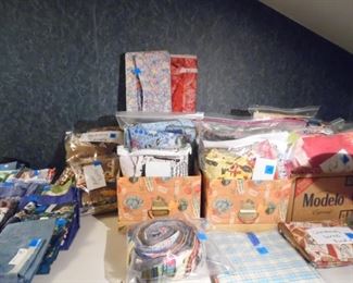 Notions and small cuts of fabric also available