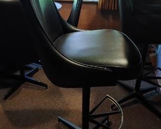 1960s mod mid century modern Chromcraft barstools.