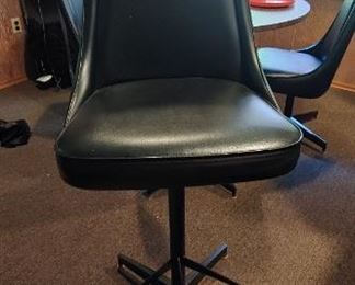 1960s mod mid century modern Chromcraft barstools.