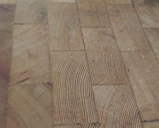 Wooden butchers table