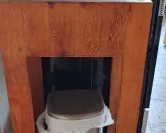 Wooden butchers table