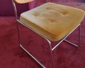 1960’s Mid-century modern Chromcraft caned glass table and dining chairs