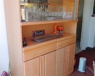 1980's Lighted china/credenza