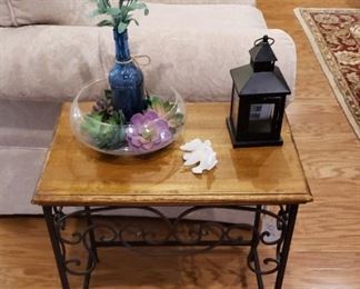 small metal/wood side table