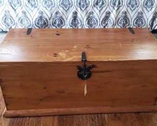 Wooden blanket chest