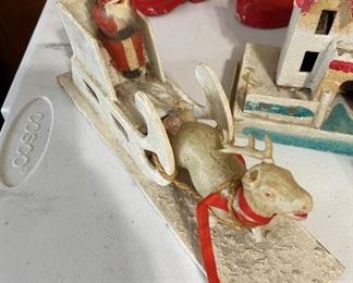 Vintage Christmas Santa & Sleigh