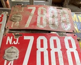 1914 NJ Dealer License Plates 