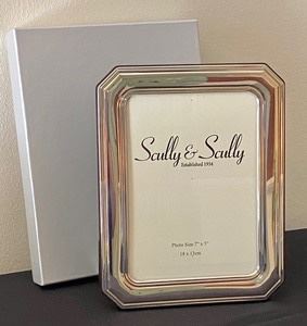 Scully & Scully Sterling Silver Picture Frame - NEW. 7" x 5" 