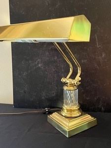 Nice Banker's Desk Lamp measuring about 14" h 