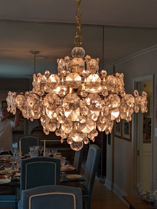 STUNNING MCM PRISMED CHANDELIER