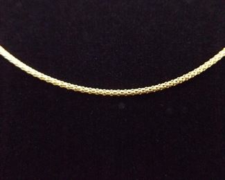 .925 Sterling Silver Styled Weave Vermeil Ball Chain Necklace
