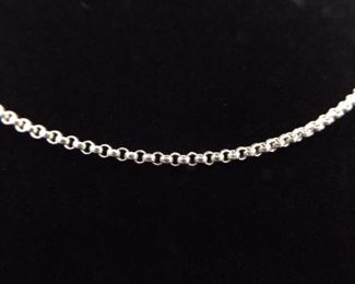 .925 Sterling Silver Rolo Link Necklace
