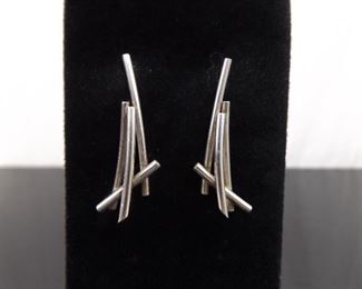 .925 Sterling Silver Modernists Post Earrings
