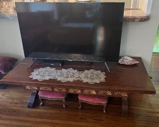 tv and table