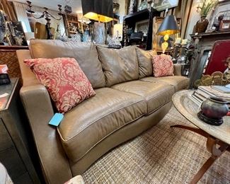 3-Cushion Leather Sofa-great condition, super comfortable! Pillows sold separately. 