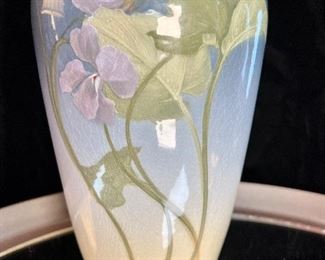 Rookwood Vase- by Frank Rothenbusch, fine glazed pottery, pristine condition, signed & marked. 