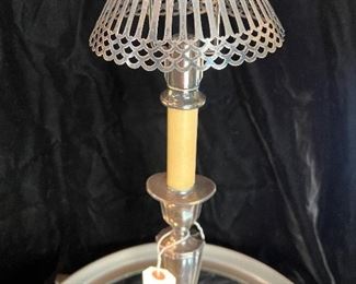 Tiffany & Co. Vintage Sterling Silver Weighted Candle Stick- unique & rare find!  Features dripless tube candle insert & shade, 4 available, individually priced. 