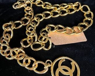 Chanel Logo Medallion Chain Belt 