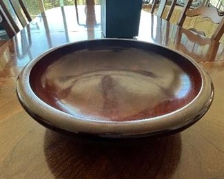 Hand crafted mahogany large salad bowl, Haiti