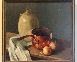 Still life oil painting by Anne Louise Snider,20th C. Santa Barbara listed artist