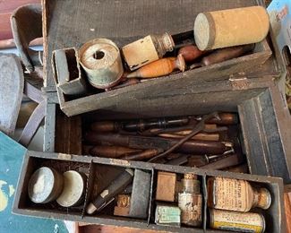 Antique cobbler tool box 