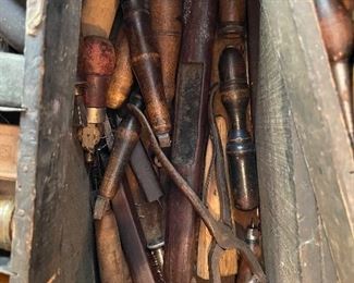 Antique cobbler tool box 