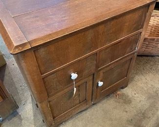 Antique Wood Bar cabinet 