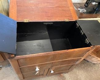 Antique Wood Bar cabinet 